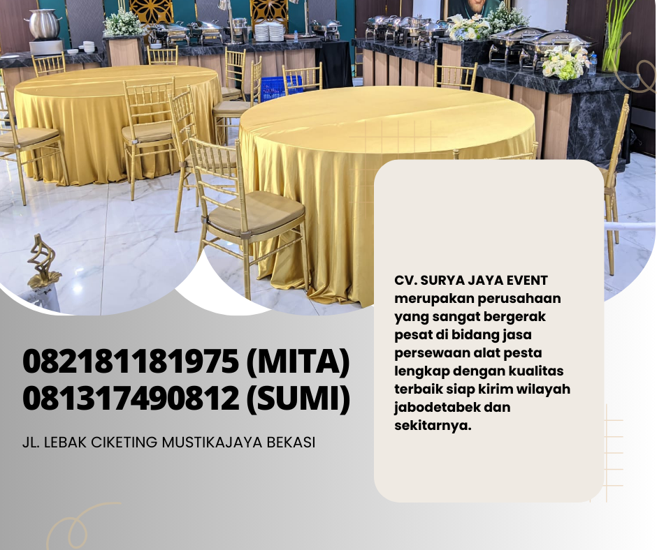 Pusat Sewa Meja Bulat Dan Kursi Tiffany,Kursi Futura Stainless Jakarta