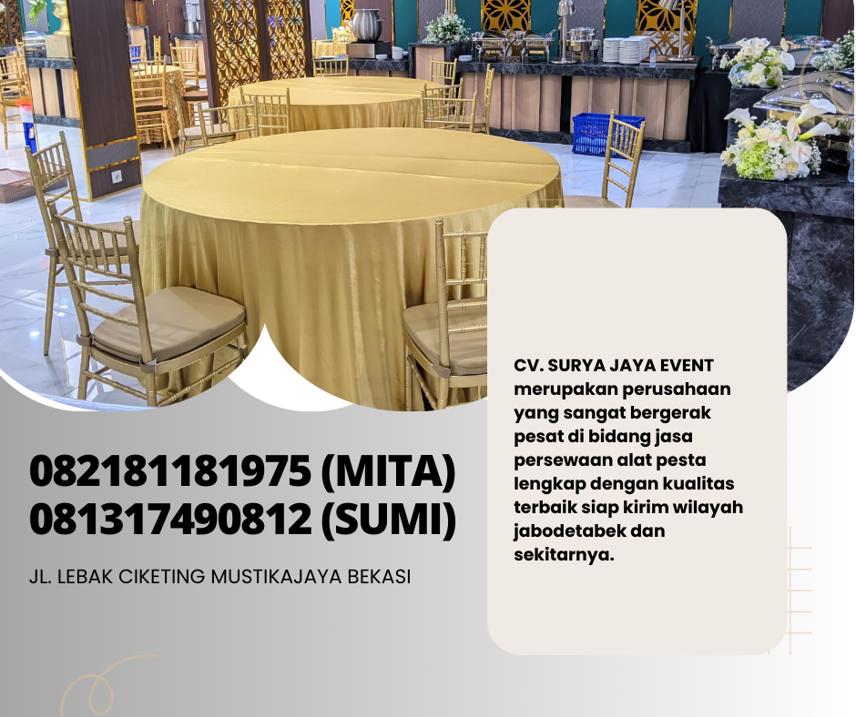 Pusat Sewa Meja Bulat Dan Kursi Tiffany,Kursi Futura Stainless Jakarta