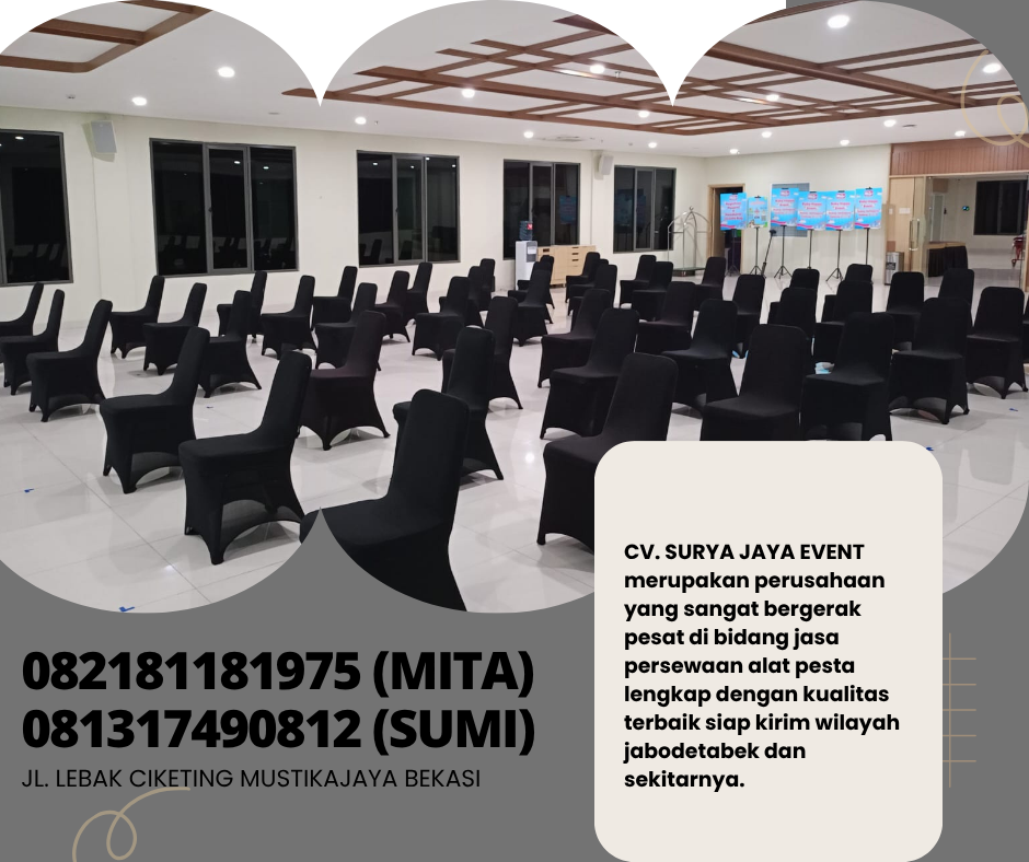 Jasa Sewa Kursi Stainless Cover Hitam Event RS Hermina Bekasi