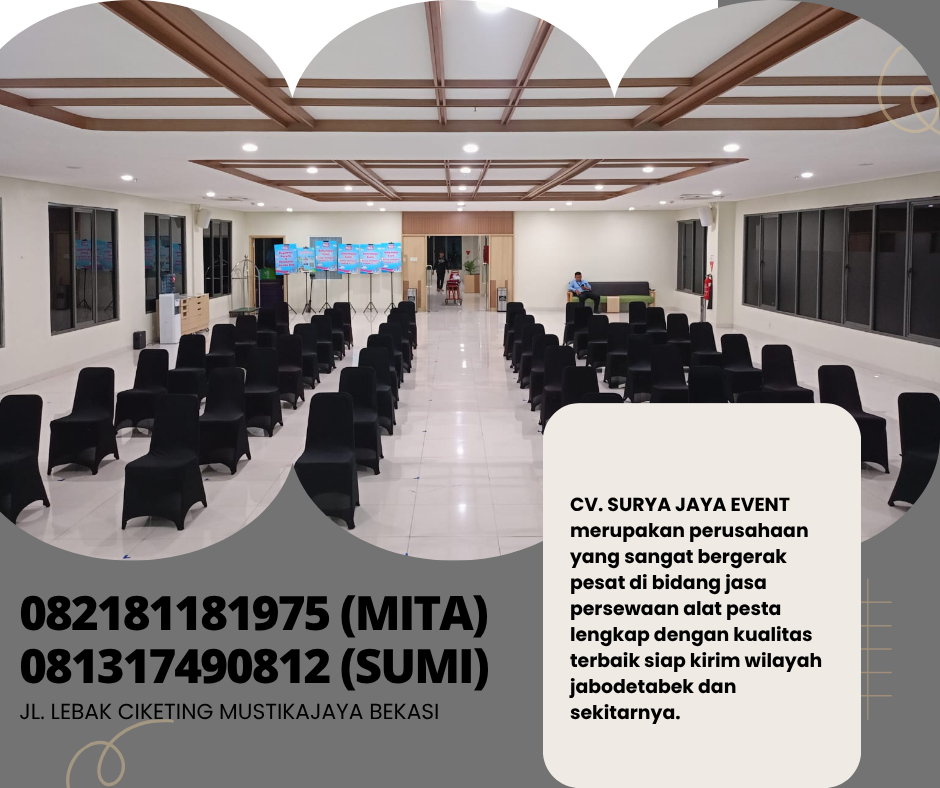 Jasa Sewa Kursi Stainless Cover Hitam Event RS Hermina Bekasi