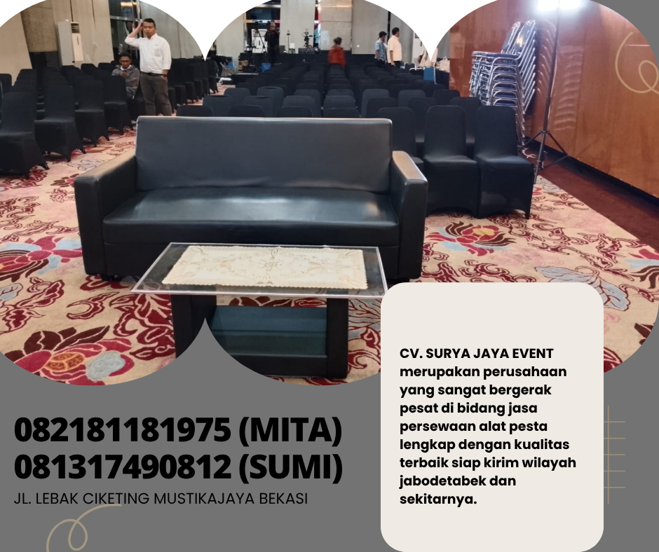 Jasa Sewa Sofa Single Dan Double Hitam Jakarta