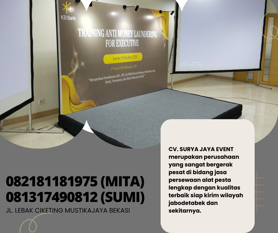 GUDANG SEWA BACKDROP INDOOR WILAYAH BEKASI