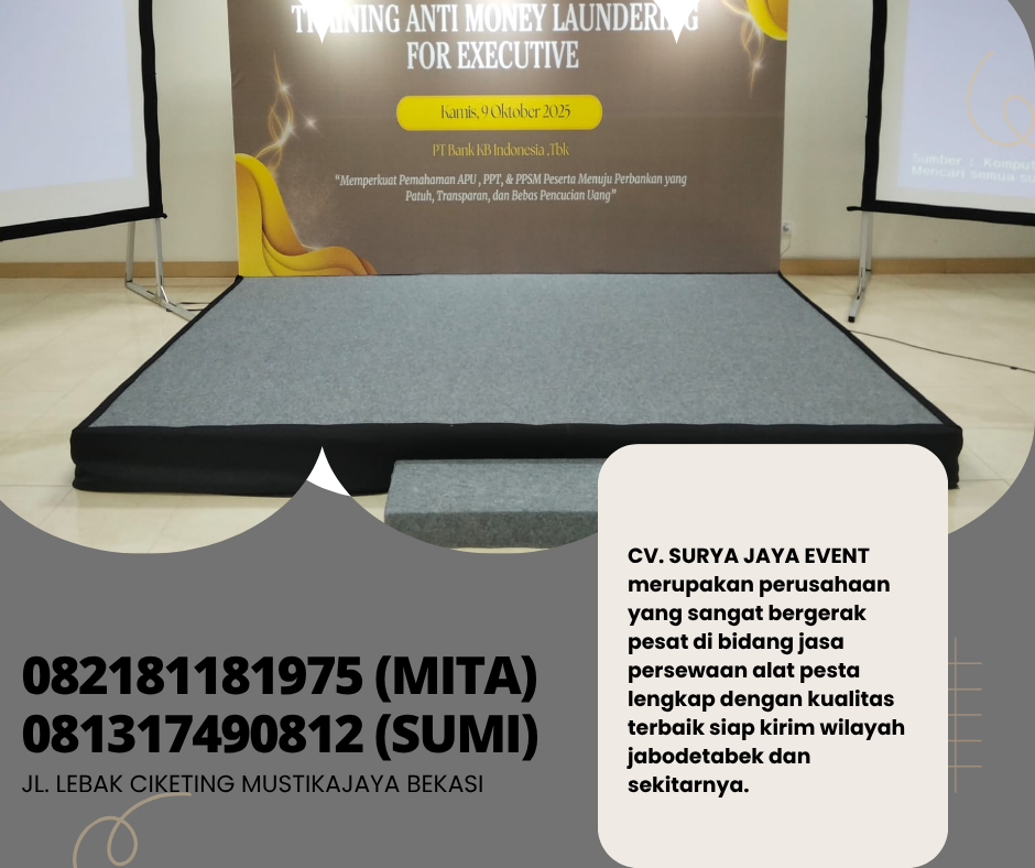GUDANG SEWA BACKDROP INDOOR WILAYAH BEKASI