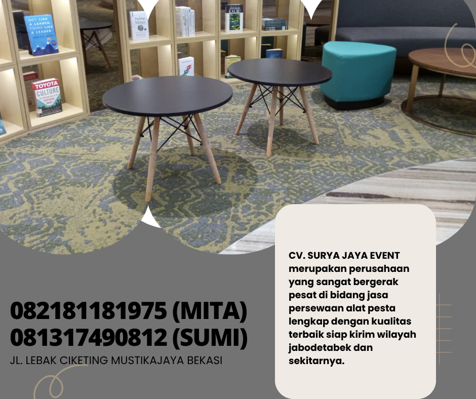 SEWA MEJA DIRMY KAYU SIAP KIRIM AREA BEKASI