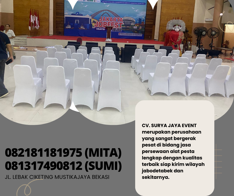Spesialis Sewa Kursi Futura Cover Putih Ketat Jakarta