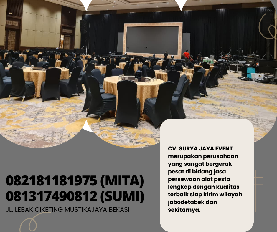 Vendor Sewa Meja,Kursi Lengkap Cover Jakarta
