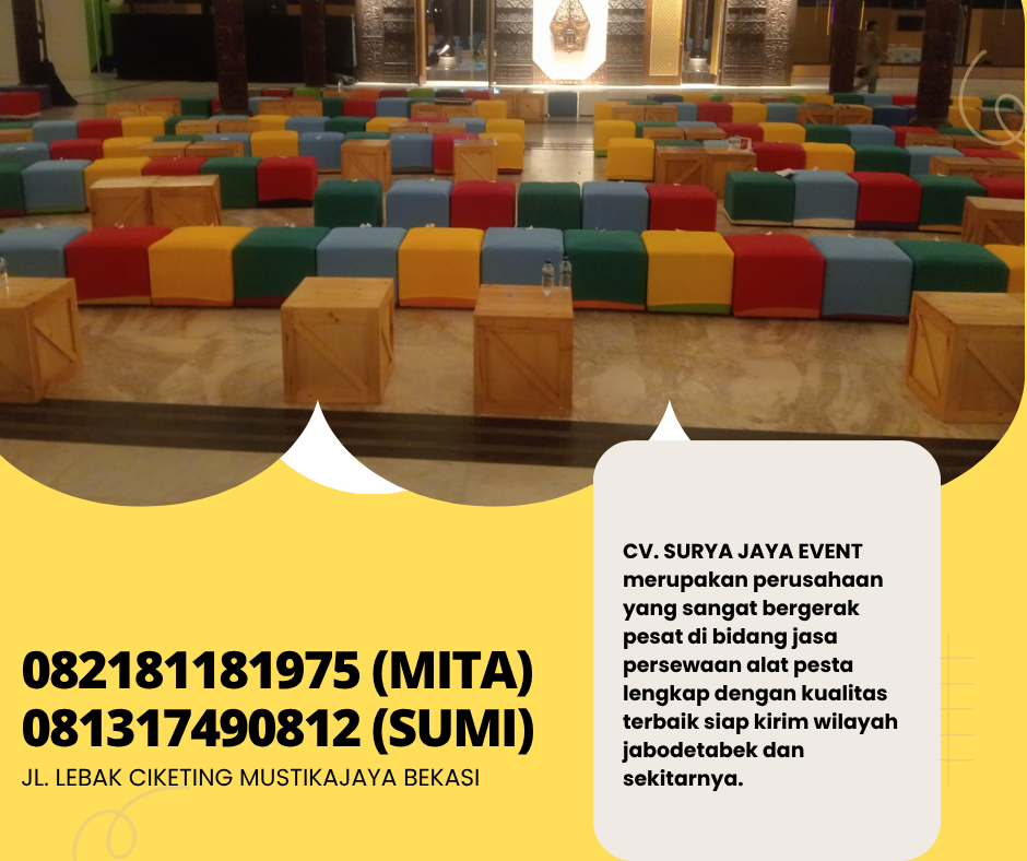 Rental Puff Warna-Warni Dan Tenda Bazar Jakarta