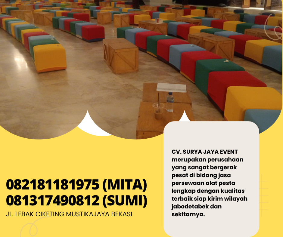 Rental Puff Warna-Warni Dan Tenda Bazar Jakarta