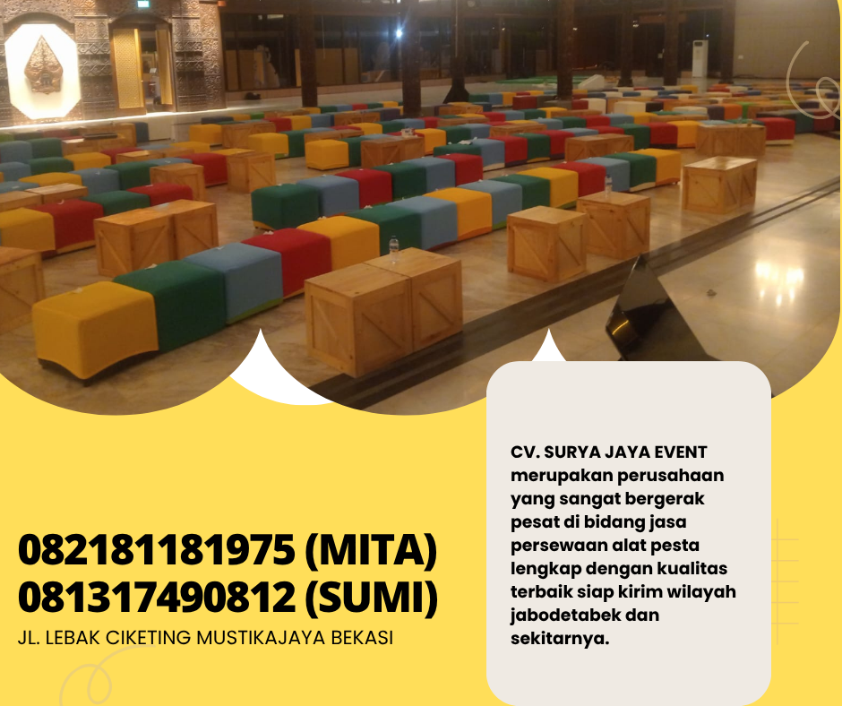 Rental Puff Warna-Warni Dan Tenda Bazar Jakarta
