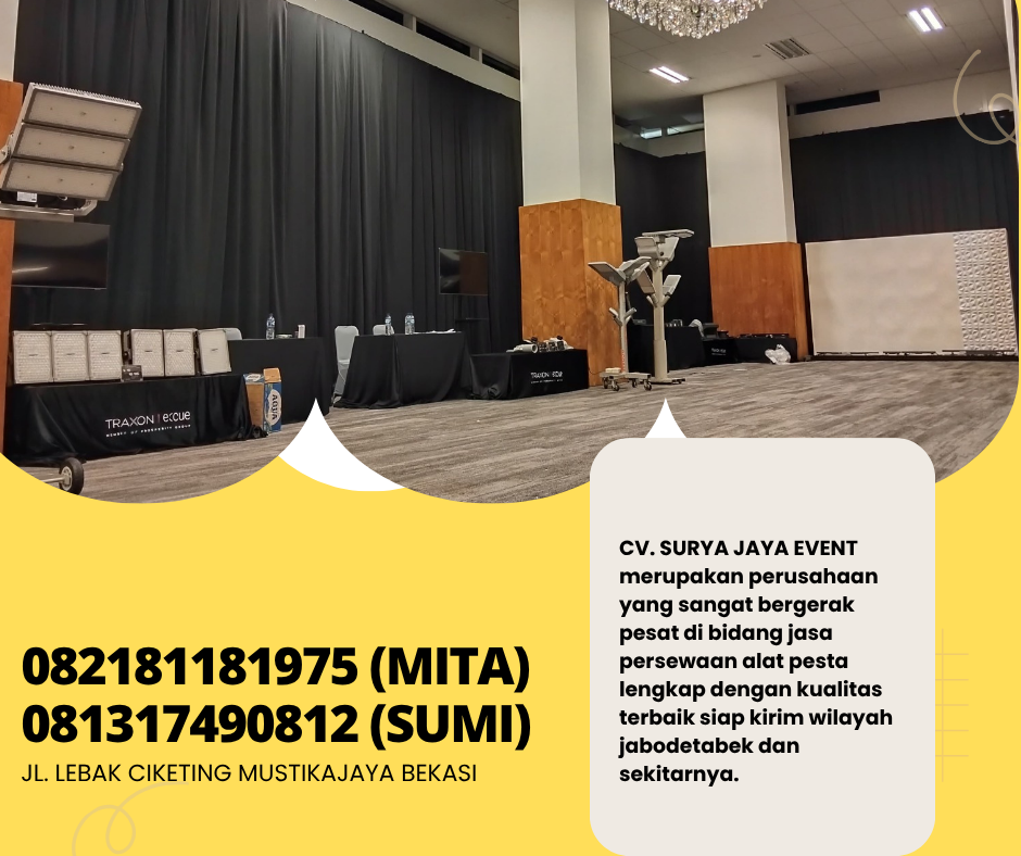 Jasa Sewa Tirai Hitam Dan Meja Cover Hitam Ancol Jakut