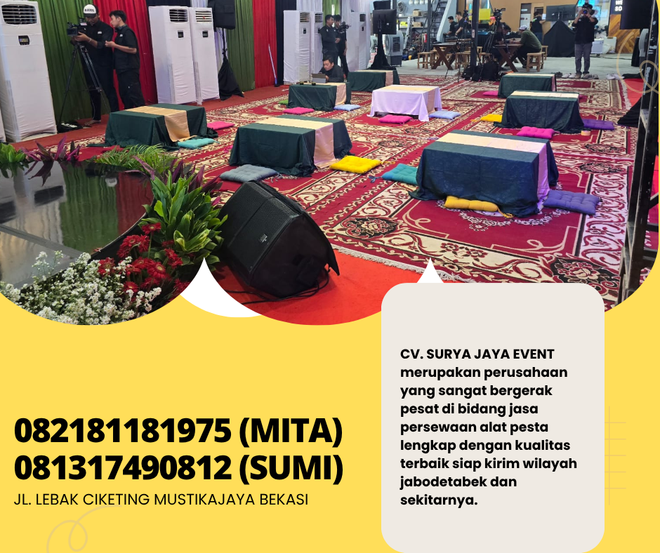 Pusat Sewa Meja Lesehan Kotak Dan Bantal Duduk Jakarta