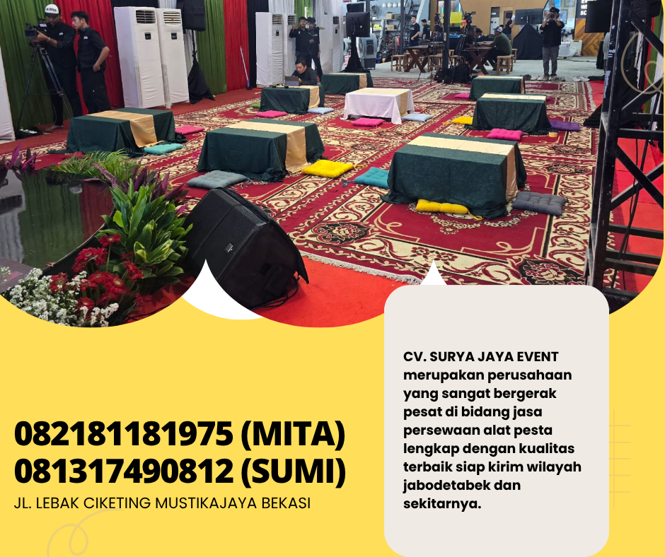Pusat Sewa Meja Lesehan Kotak Dan Bantal Duduk Jakarta