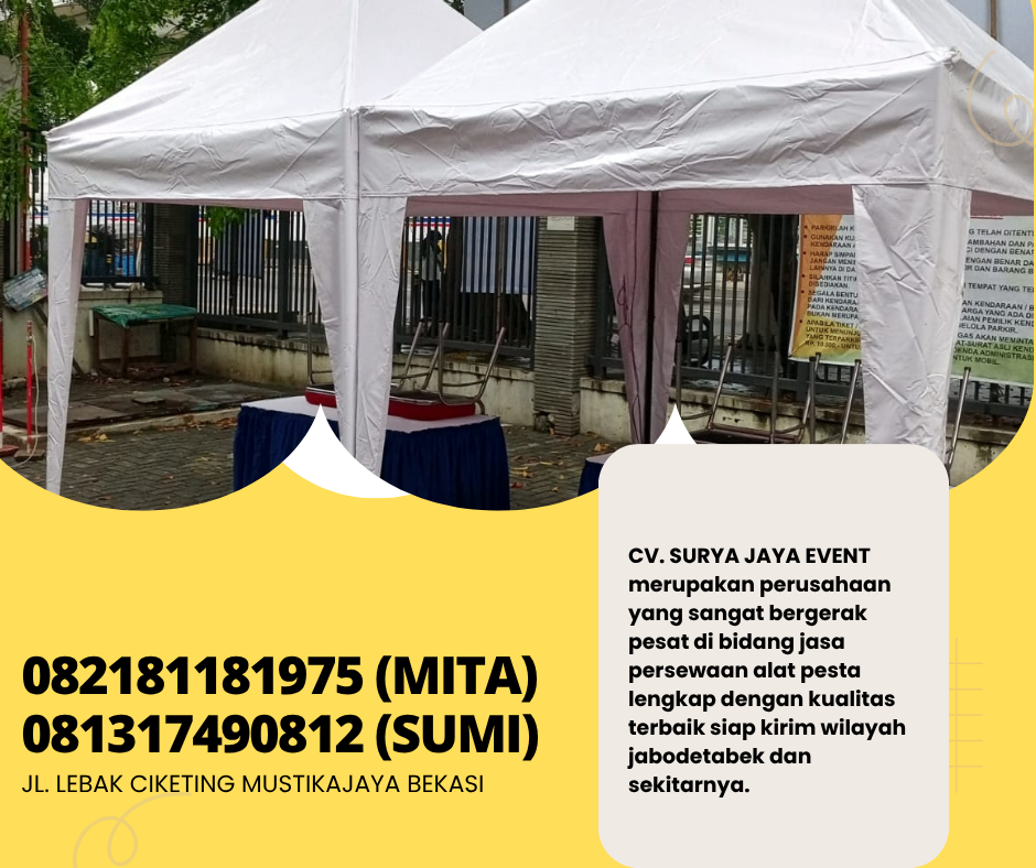 Jasa Sewa Tenda Bazar Putih 2X2M Jakata