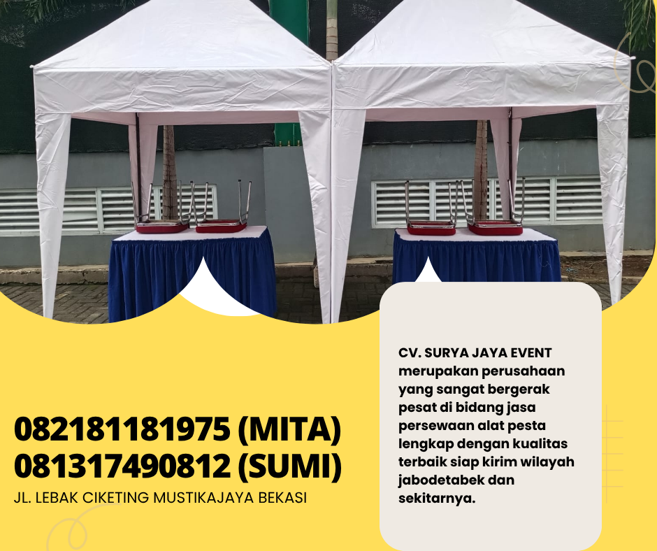 Jasa Sewa Tenda Bazar Putih 2X2M Jakata