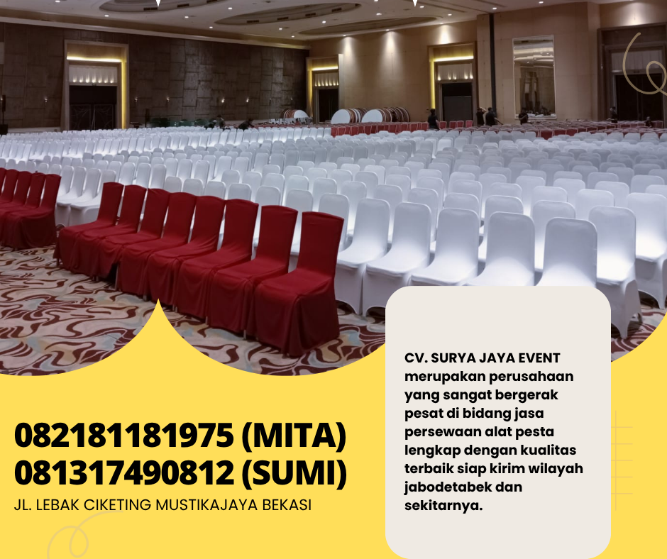 Rental Cover Kursi Ketat Merah Putih Jakarta