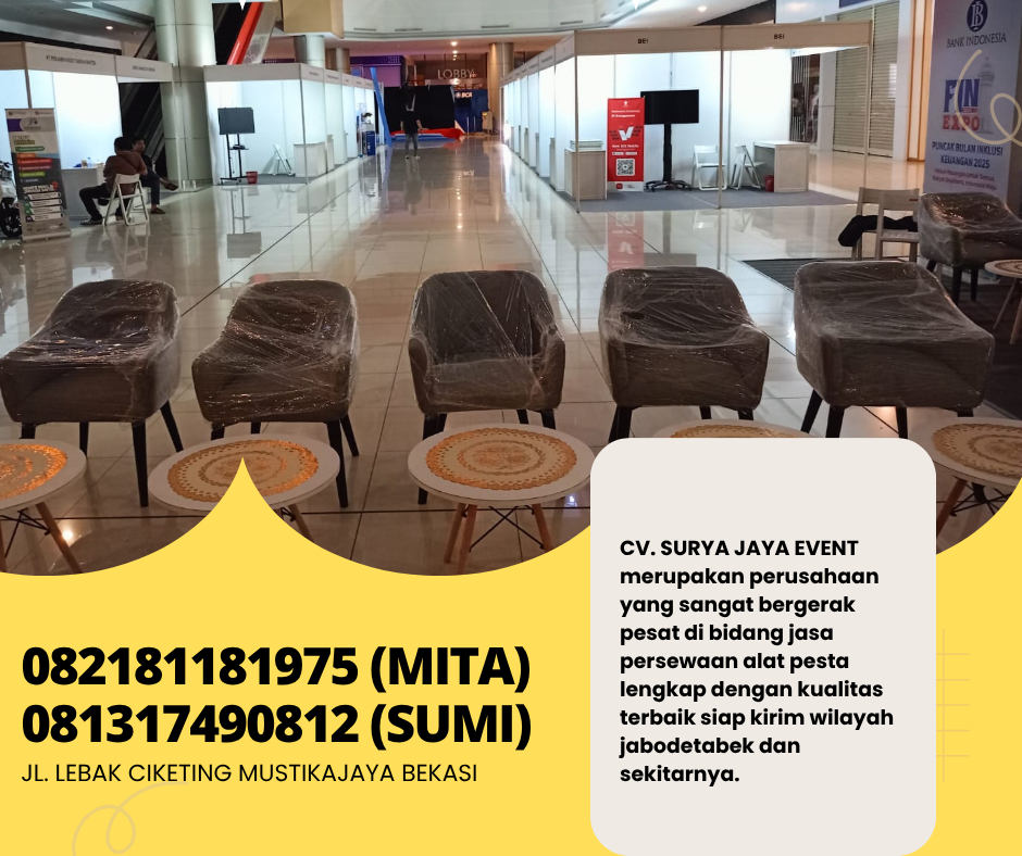 Sewa Meja Retro Set Sofa Studio Area Jakarta