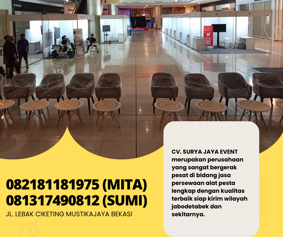 Sewa Meja Retro Set Sofa Studio Area Jakarta