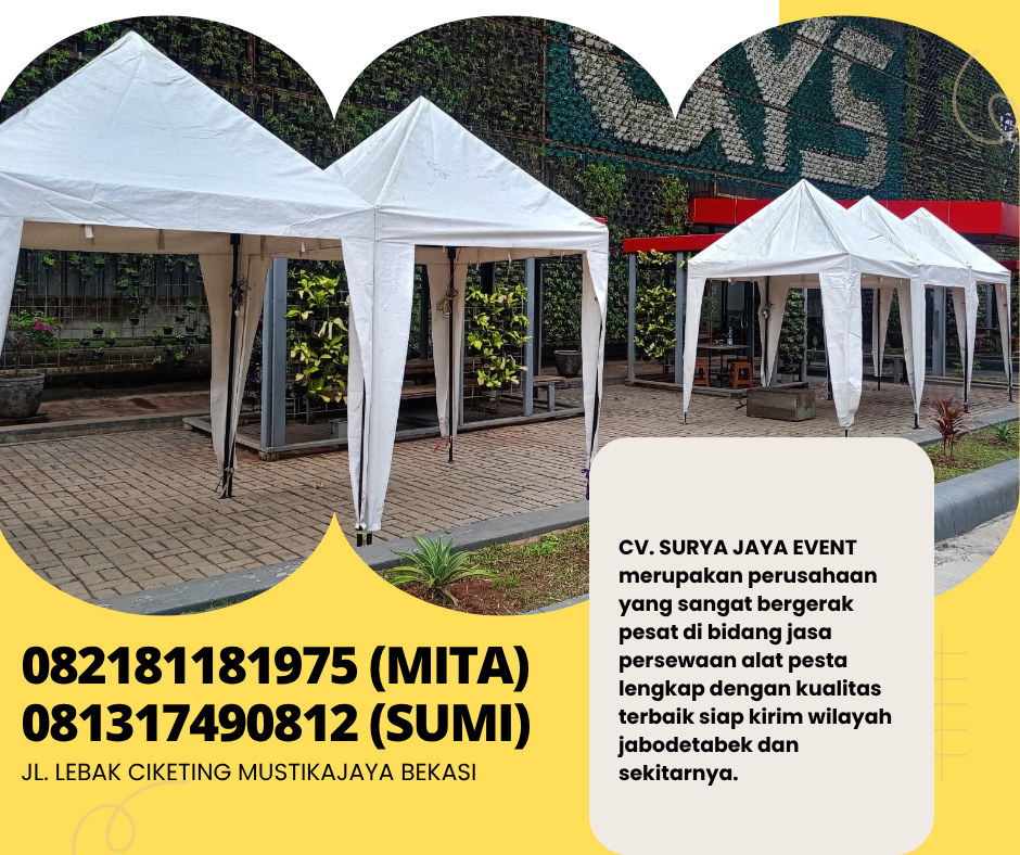 Rental Tenda Bazar 2x2m Panggung Round System 500 Watt Jakarta