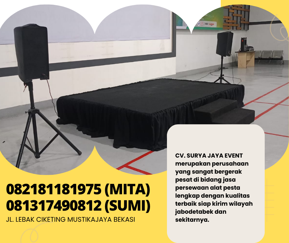 Rental Tenda Bazar 2x2m Panggung Round System 500 Watt Jakarta