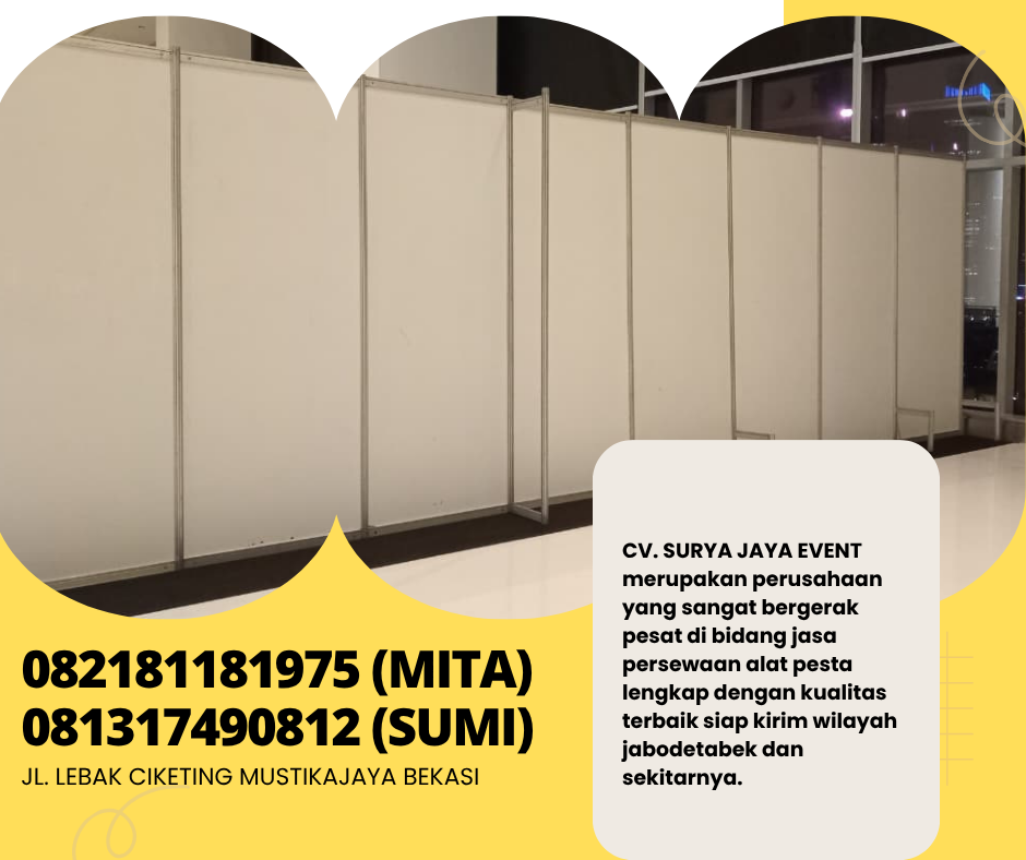 SEWA PARTISI PAMERAN MEWAH HARGA MURAH TANGERANG