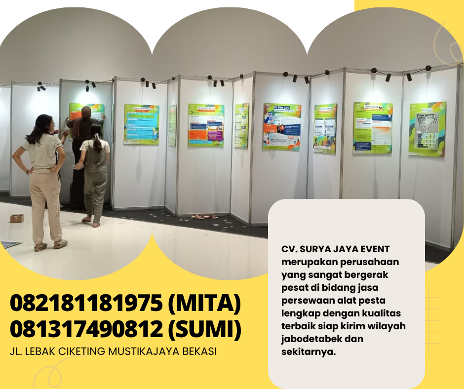SEWA PARTISI PAMERAN MEWAH HARGA MURAH TANGERANG