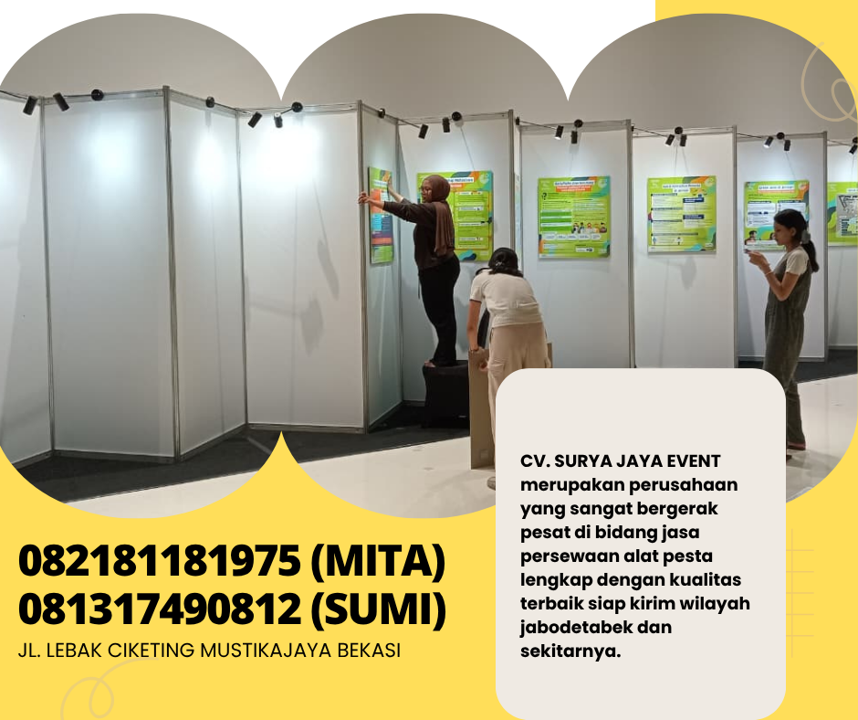 SEWA PARTISI PAMERAN MEWAH HARGA MURAH TANGERANG