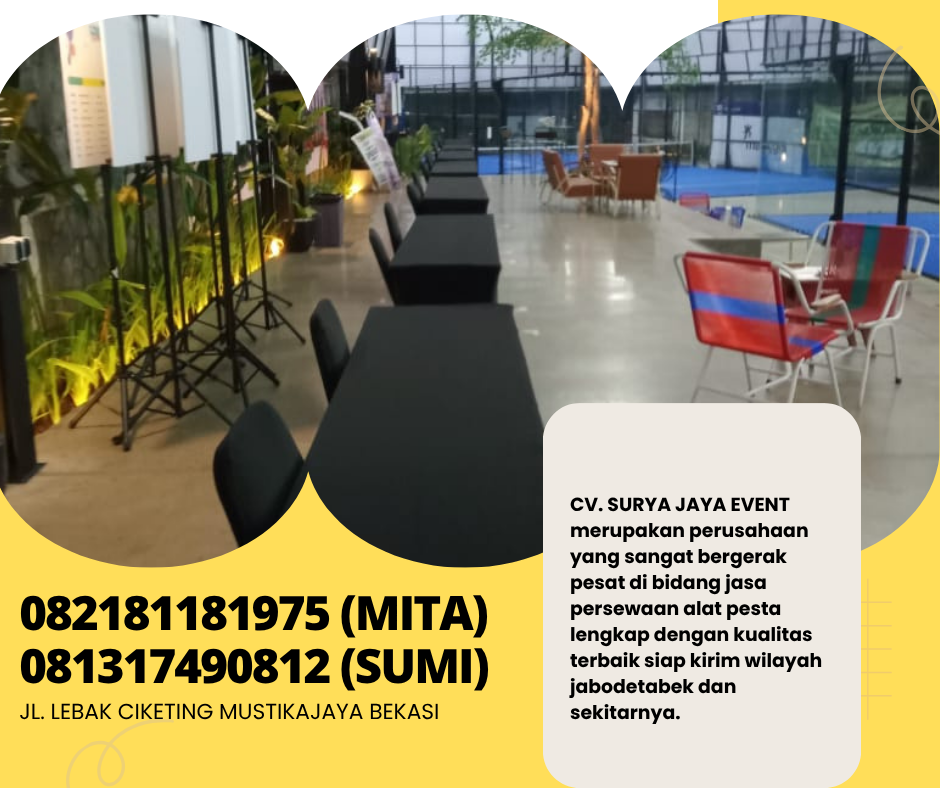 Rental IBM Meja Cover Hitam Ketat Jakarta