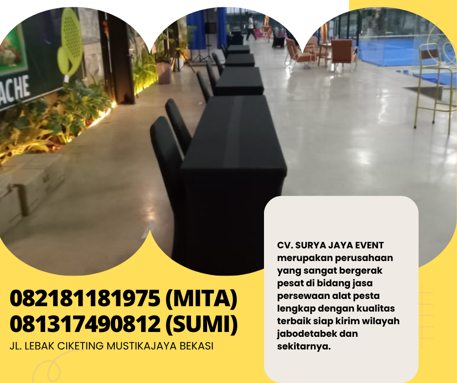 Rental IBM Meja Cover Hitam Ketat Jakarta