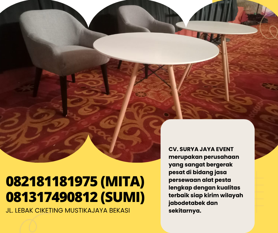 Sewa Meja Dirmy,Sofa Studio,Tiang Antrian Dan Tirai Hitam Jakarta