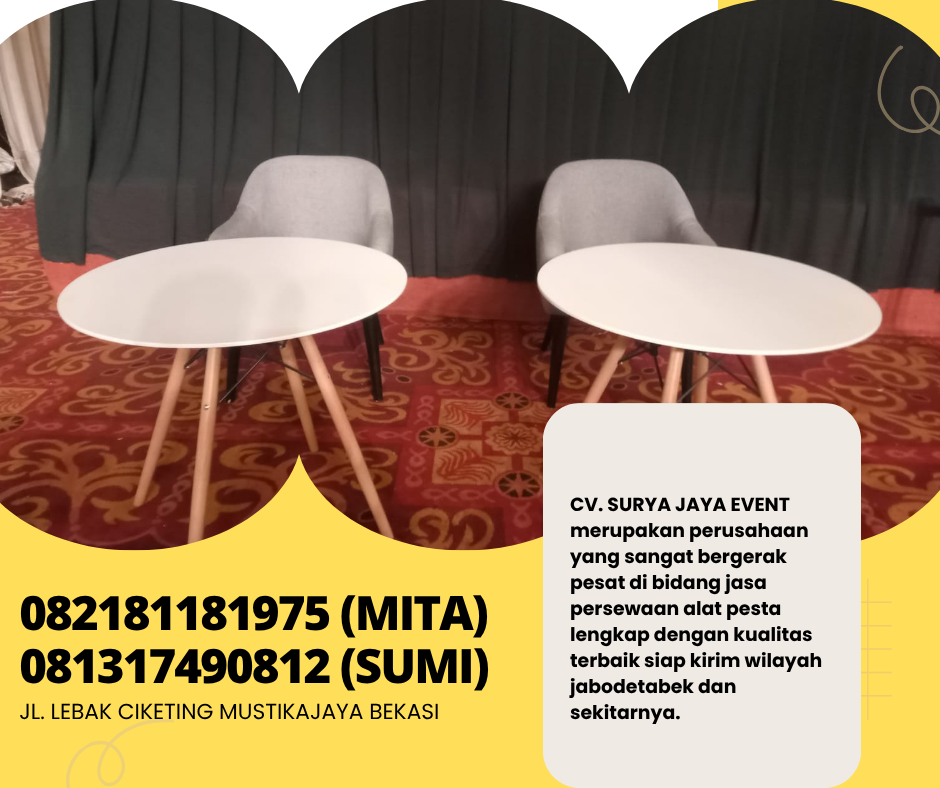 Sewa Meja Dirmy,Sofa Studio,Tiang Antrian Dan Tirai Hitam Jakarta