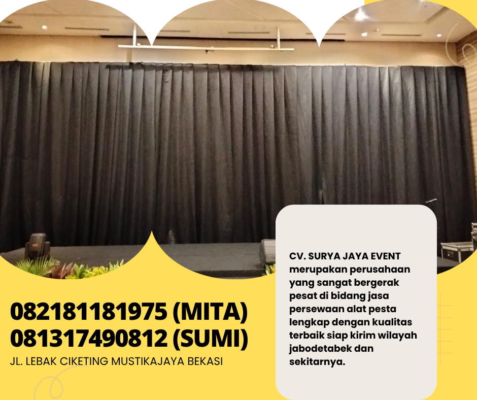 Rental Black Curtain Area Mega Mendung Bogor