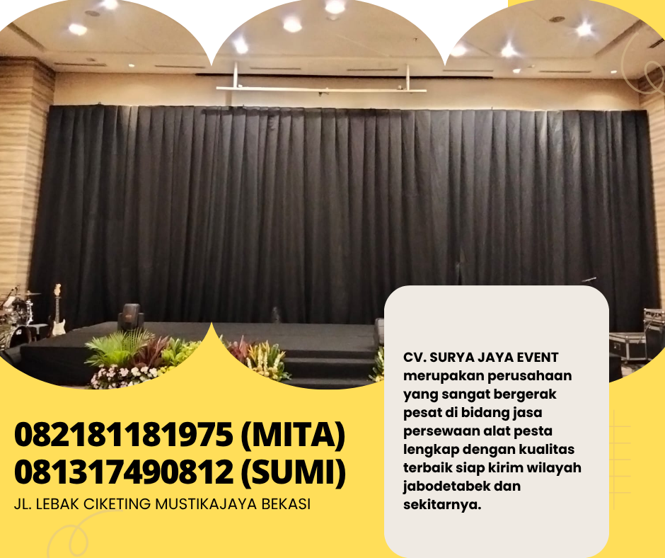Rental Black Curtain Area Mega Mendung Bogor