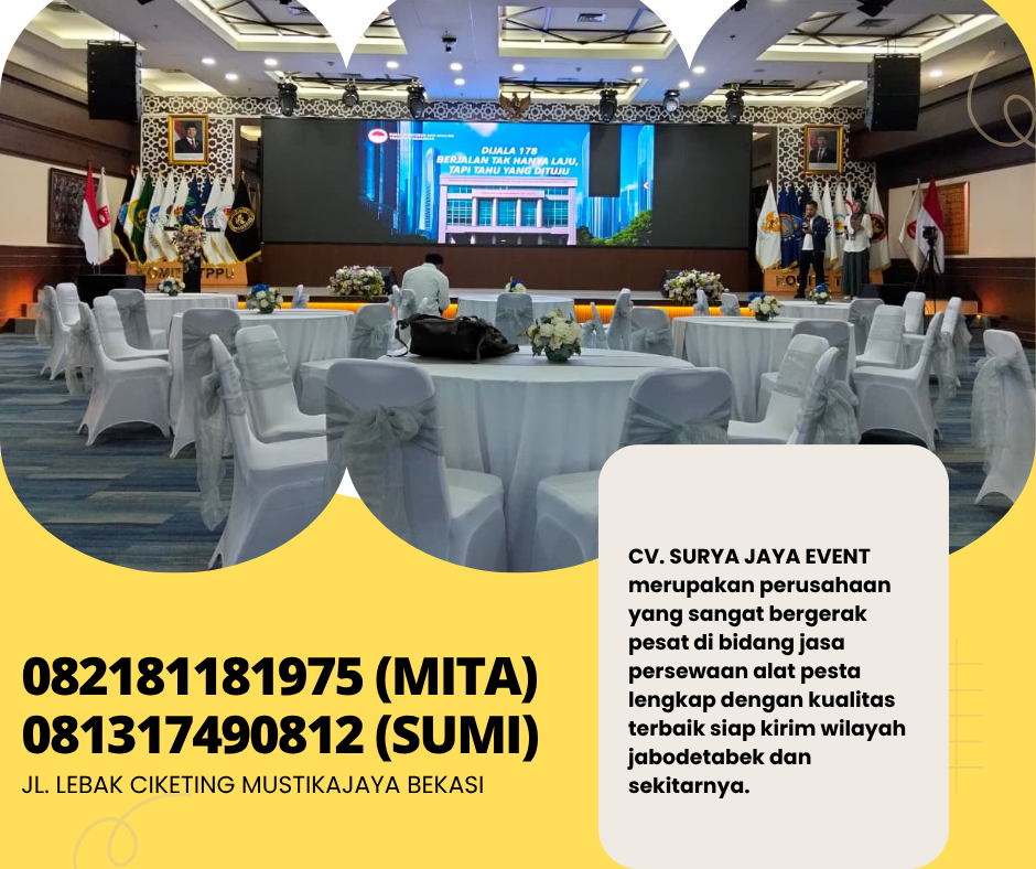 Rental Round Table Lengkap Lazy Susan Area Jakarta