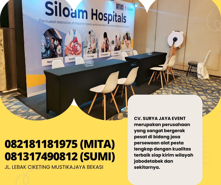 Sewa Kursi Scramble Putih,Meja IBM Cover Ketat Hitam Jakarta
