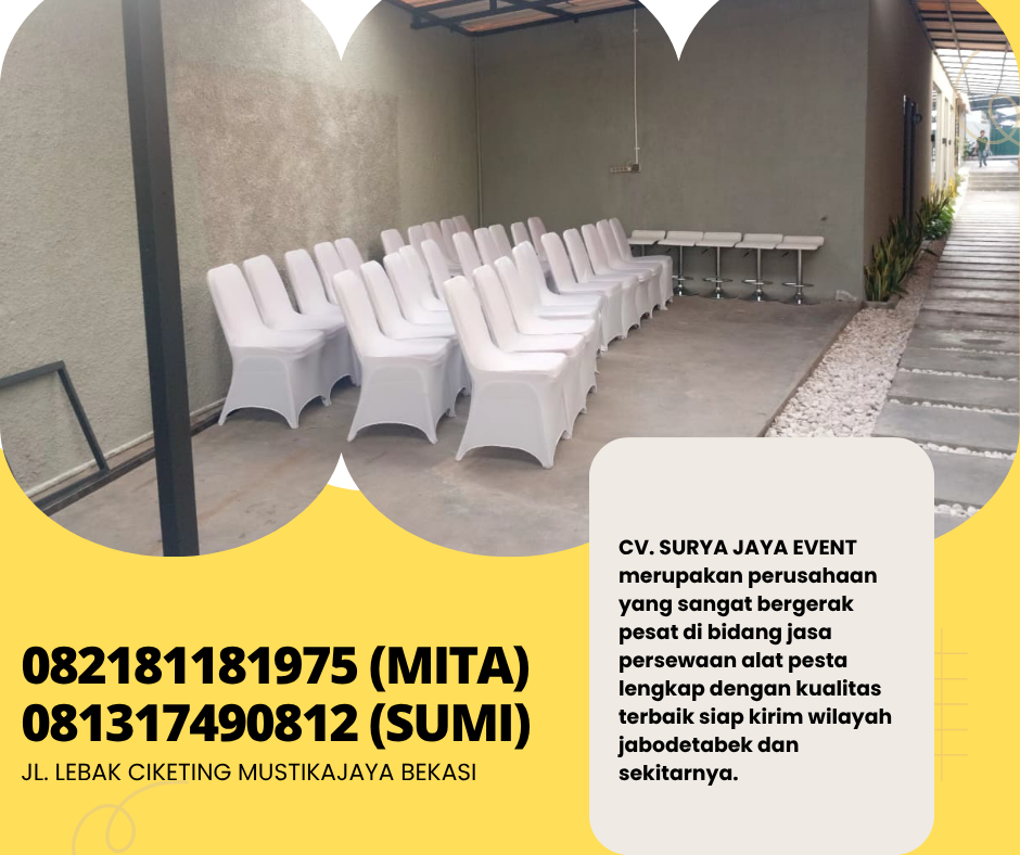 Pusat Sewa Kursi Bar Kotak Putih,Kursi Cover Putih Area Bekasi