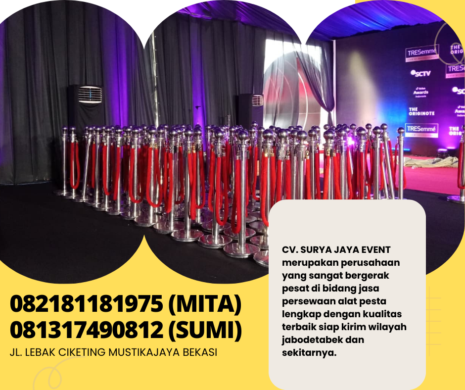 Rental Tiang Antrian Mewah Area Jakarta