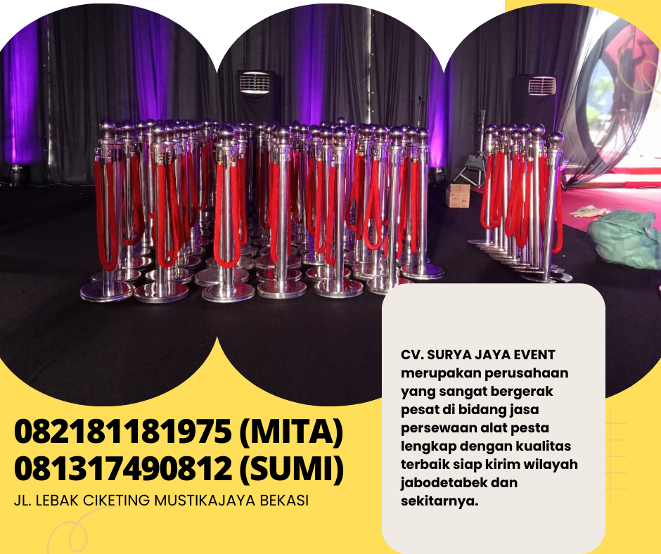 Rental Tiang Antrian Mewah Area Jakarta