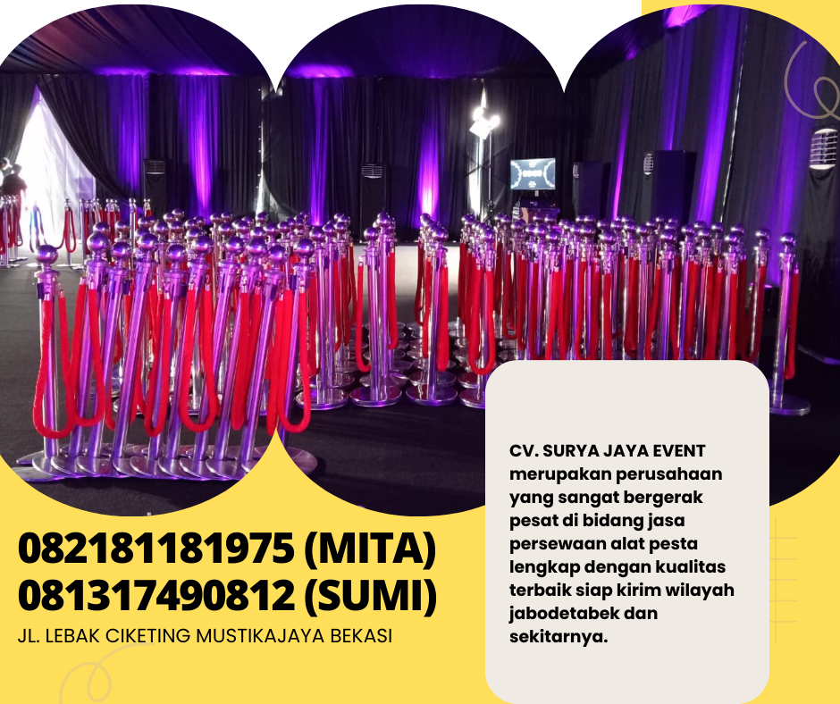 Rental Tiang Antrian Mewah Area Jakarta