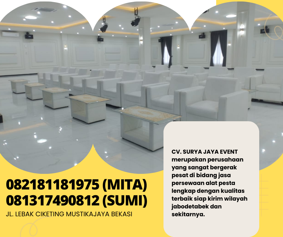 Rental Sofa Kotak Putih Minimalis Jakarta
