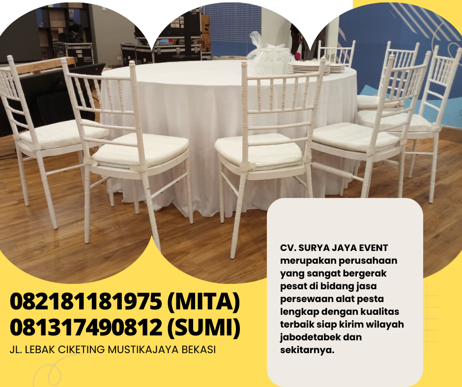 Tiffany Chairs Rental Center Bekasi