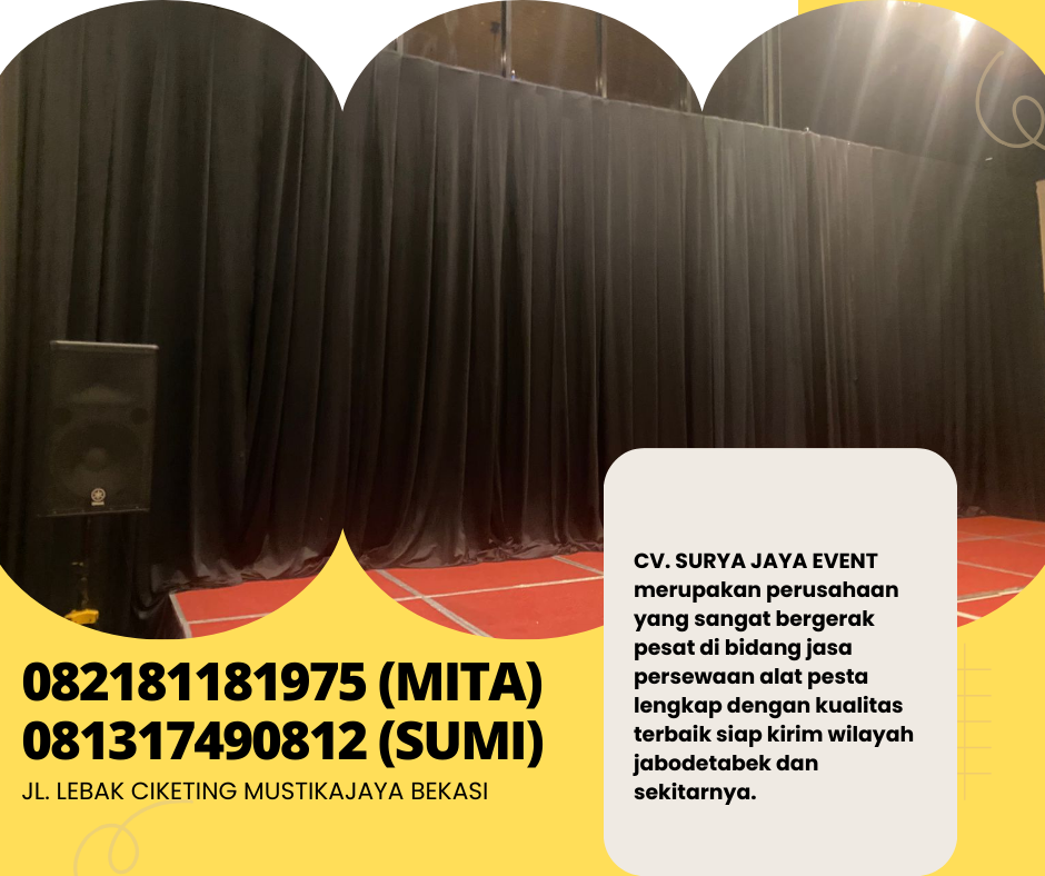 Rental Black Curtain Event TMII Jaktim