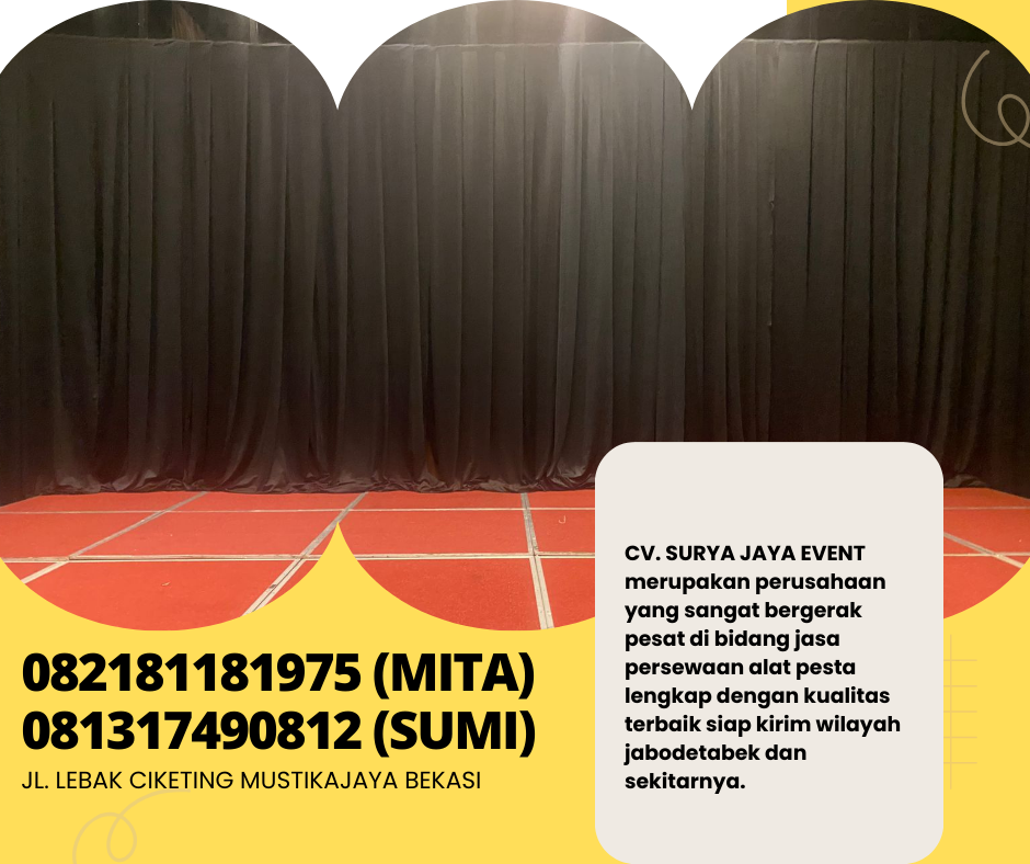 Rental Black Curtain Event TMII Jaktim