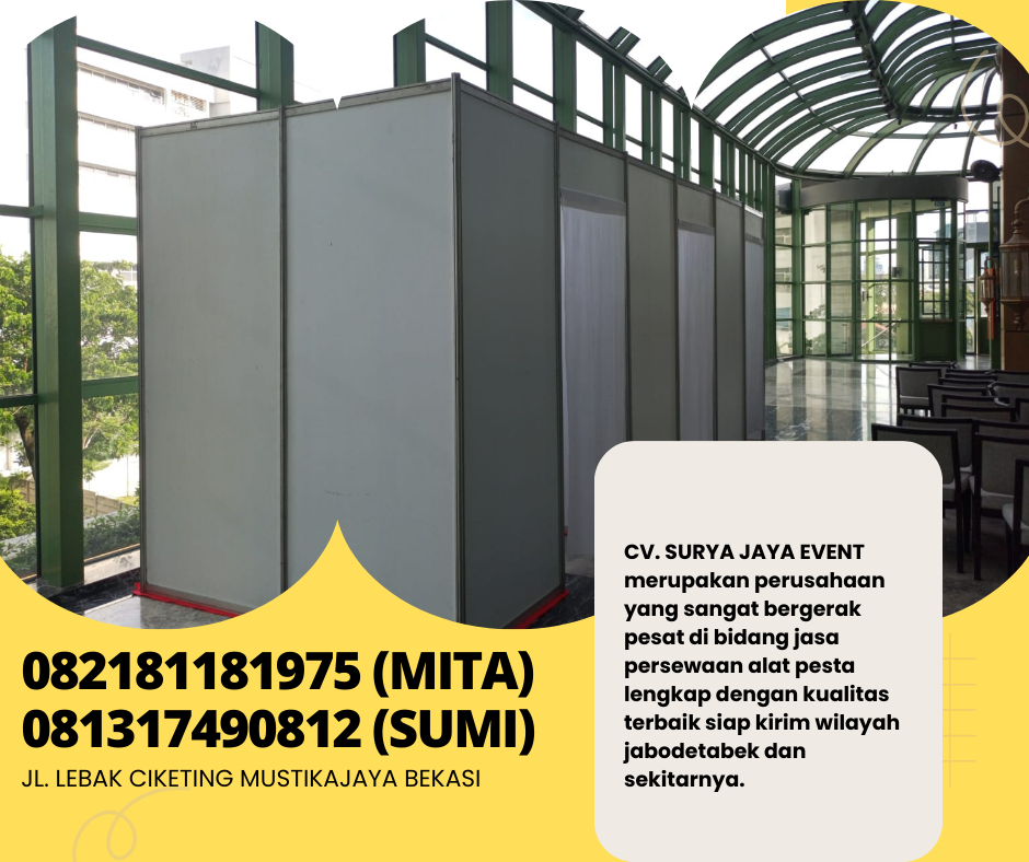 Sewa Ruang Partisi Putih Type R8 Area Jakarta
