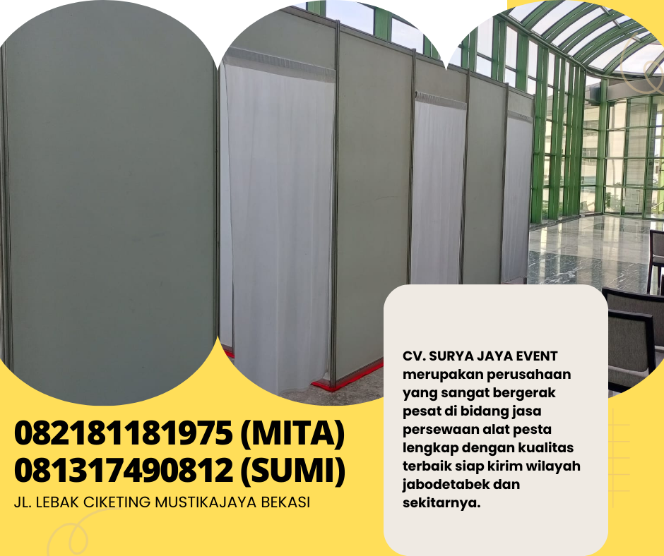 Sewa Ruang Partisi Putih Type R8 Area Jakarta