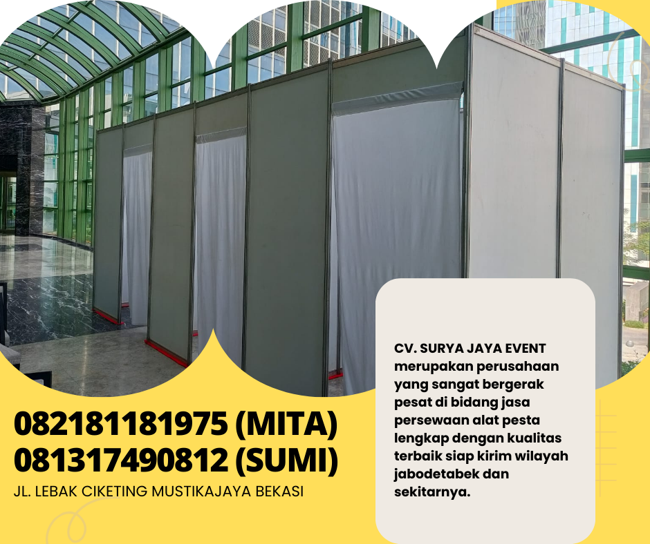 Sewa Ruang Partisi Putih Type R8 Area Jakarta