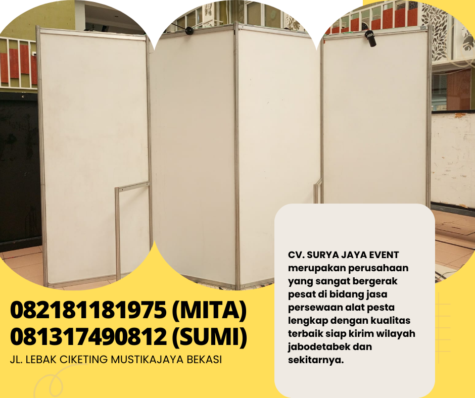 Vendor Sewa Partisi Hitam Putih Area Jakarta