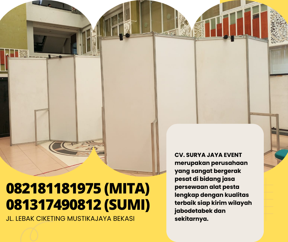 Vendor Sewa Partisi Hitam Putih Area Jakarta