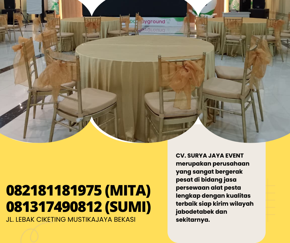 LAYANAN SEWA KURSI TIFFANY PUTIH DI JAKARTA