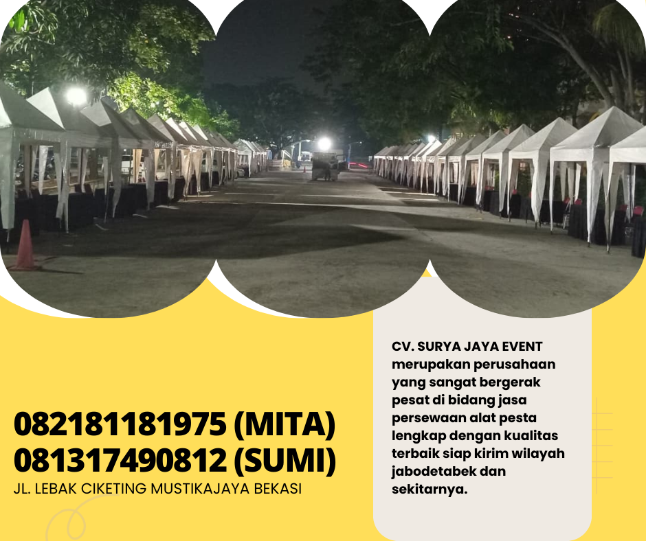 Vendor Sewa Tenda Bazar Putih 2x2m Area Jakarta
