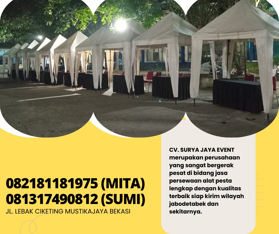 Vendor Sewa Tenda Bazar Putih 2x2m Area Jakarta